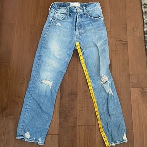 Mother. Superior cropped ripped faded jeans. size 27